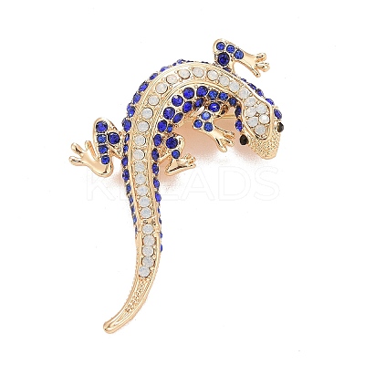 Rhinestone Lizard Badge X1-JEWB-E013-03G-01-1