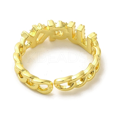Brass Micro Pave Cubic Zirconia Rings for Women RJEW-E295-24G-1