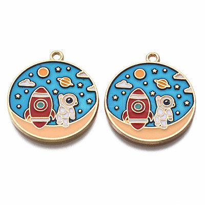 Alloy Enamel Pendants ENAM-T011-98-NR-1