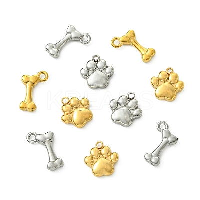 12Pcs 4 Styles 304 Stainless Steel Pendants STAS-CJ0003-19-1