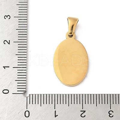 Natural Shell Oval with Initial Pendants STAS-I351-23G-F-1