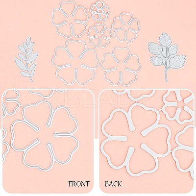4Pcs 4 Styles Carbon Steel Cutting Dies Stencils DIY-GF0007-21-1