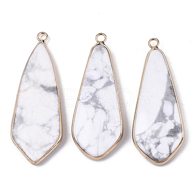 Natural Howlite Pendants G-S359-108H-1