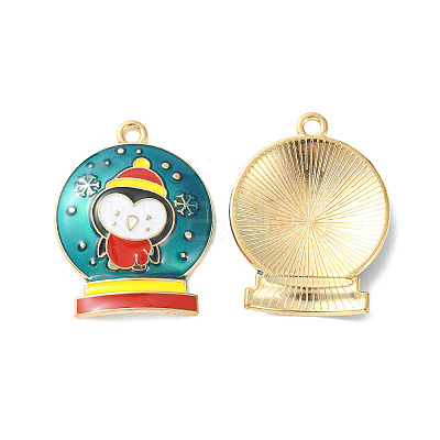 Christmas Alloy Enamel Pendants ENAM-D047-07G-01-1