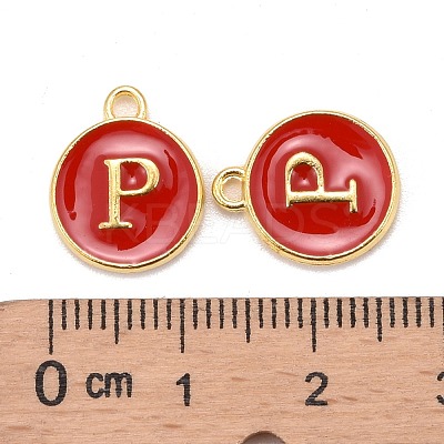 Golden Plated Alloy Enamel Charms X-ENAM-S118-03P-1