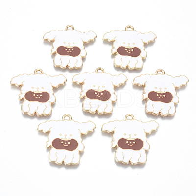 Alloy Enamel Pendants X-ENAM-T011-35KC-RS-1