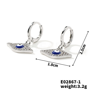Hip-hop Fashion Copper & Micro Zirconia Hoop Earrings for Women BR3298-3-1