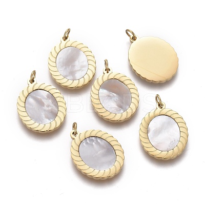 Natural Shell Charms STAS-H100-02G-1
