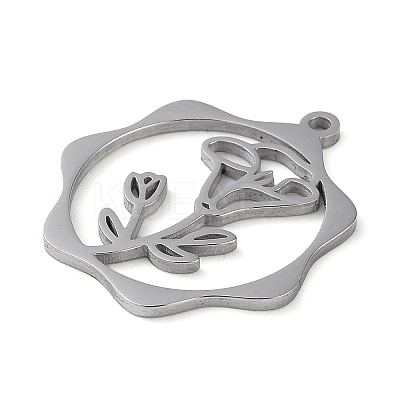 Non-Tarnish 304 Stainless Steel Pendants STAS-P338-01F-P-1