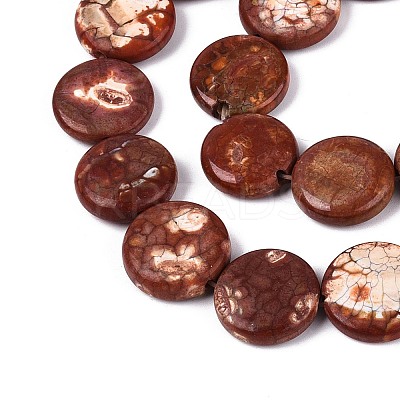 Dyed Natural Fire Crackle Agate Beads Strands G-T144-57A-01-1