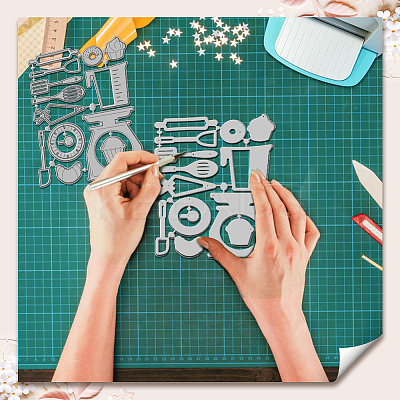 Dial Scale Carbon Steel Cutting Dies Stencils DIY-WH0309-1966-1