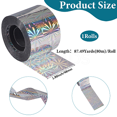 Holographic Laser Shining Bopp PET Plastic Scrapbook Decorative Adhesive Tapes AJEW-WH20010-47C-03-1