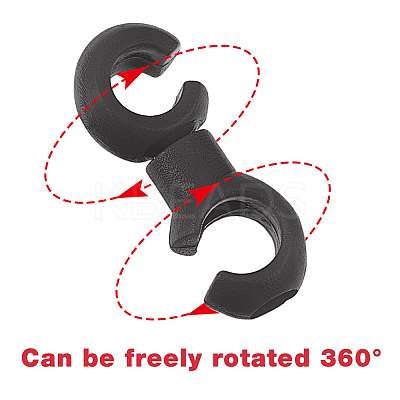 40Pcs 2 Colors Resin Bicycle Cable Buckles FIND-HY0002-91-1