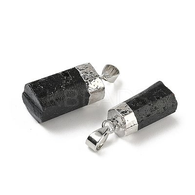 Natural Black Tourmaline Pendants G-D350-02P-1