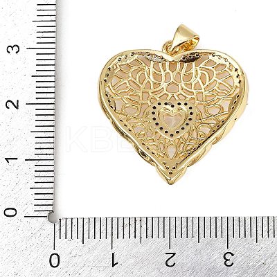 Brass Micro Pave Cubic Zirconia Pendants KK-S526-18G-1