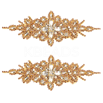 Rhinestone Flower Appliques DIY-WH0504-99B-1