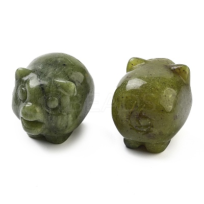 Natural Southern Jade Carved Figurines DJEW-L023-C07-1