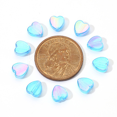 100Pcs Eco-Friendly Transparent Acrylic Beads TACR-YW0001-07F-1