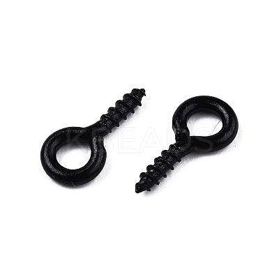 Spray Painted Iron Screw Eye Pin Peg Bails X-IFIN-N010-002B-1