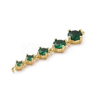 Rack Plating Brass Pave Cubic Zirconia Connector Charms KK-G458-02G-03-1