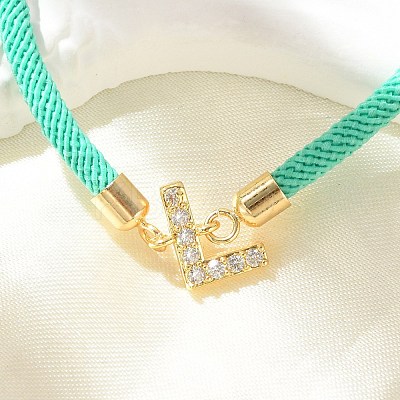 Adjustable Nylon Cord Bracelets BJEW-C096-01G-12-1