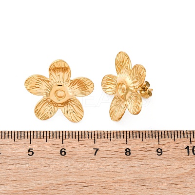 304 Stainless Steel Stud Earrings EJEW-F357-01G-02-1