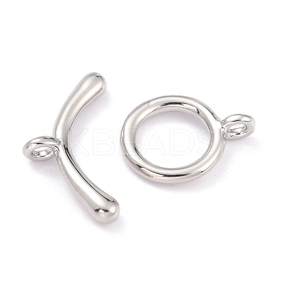 Rack Plating Brass Toggle Clasps X-KK-B036-09P-1