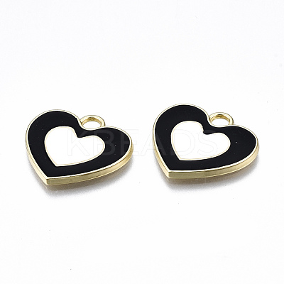 Rack Plating Alloy Enamel Pendants ENAM-T014-03-RS-1
