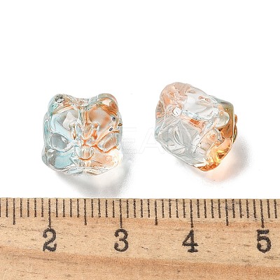 Baking Paint Transparent Glass Beads GLAA-C035-01B-1