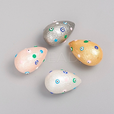 Paint Sprayed Shell Pearl Beads BSHE-I010-09-1