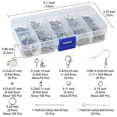 DIY Alloy & Iron Jewelry Making Findings Kit DIY-FS0005-84P-1