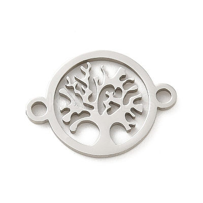 201 Stainless Steel Laser Cut Connector Charms STAS-R133-02P-07-1