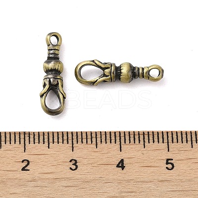 Tibetan Style Rack Plating Brass Connector Charms KK-Q805-09AB-1