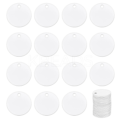 30Pcs Blank Double-sided Heat Transfer Aluminium Pendants DIY-BC0012-89B-1
