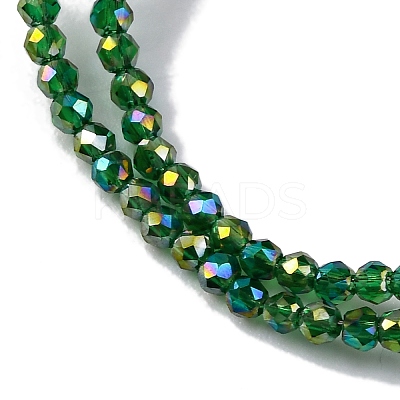 Transparent Electroplate Glass Beads Strands EGLA-H107-01A-AB07-1