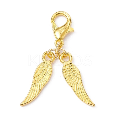 Alloy Wings Pendant Decoration HJEW-JM01309-01-1