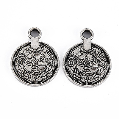 Tibetan Style Alloy Pendants TIBEP-Q089-015-RS-1