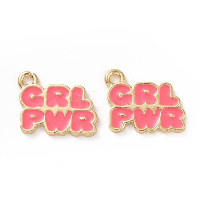 Alloy Enamel Charms X-ENAM-G201-01LG-B-1