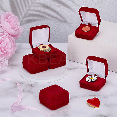 Square Velvet Badge Display Boxes CON-WH0095-172B-1