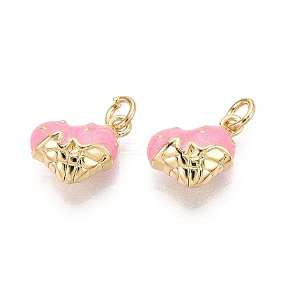 Brass Enamel Pendants KK-T072-26G-1