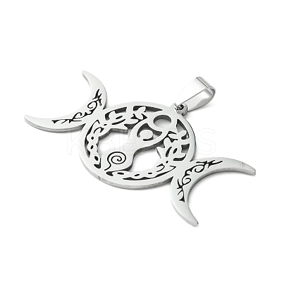 Non-Tarnish 201 Stainless Steel Big Pendants STAS-B052-04P-1