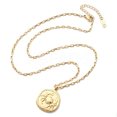 304 Stainless Steel Constellation Pendant Necklaces NJEW-K392-01G-04-1