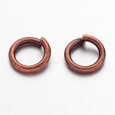 90pcs Red Copper Color Brass Open Jump Rings X-JRC6MM-R-1