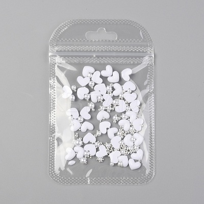 Heart Plastic Cabochons Nail MRMJ-I001-04B-S-1