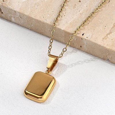 304 Stainless Steel Geometric Pendant Necklaces for Women NJEW-S439-04A-G-1