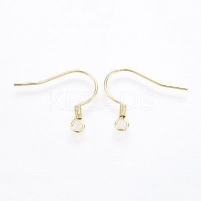 304 Stainless Steel Earring Hooks X-STAS-P221-04G-1