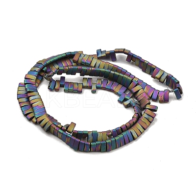 Electroplated Frosted Non-magnetic Synthetic Hematite Beads Strands G-G089-A01-06-1