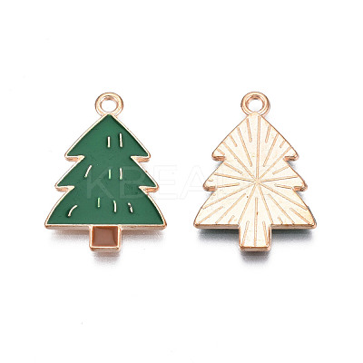 Christmas Style Alloy Enamel Pendants ENAM-Q442-66-1