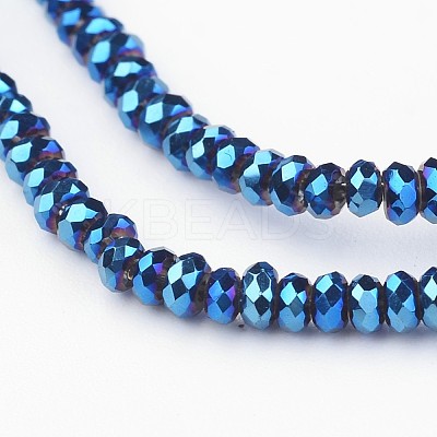 Electroplate Glass Beads Strands EGLA-P018-2mm-F07-1