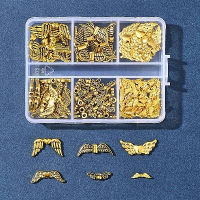 105Pcs Tibetan Style Alloy Beads TIBEB-FS0001-09-1